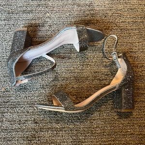 David’s bridal sparkle block heels